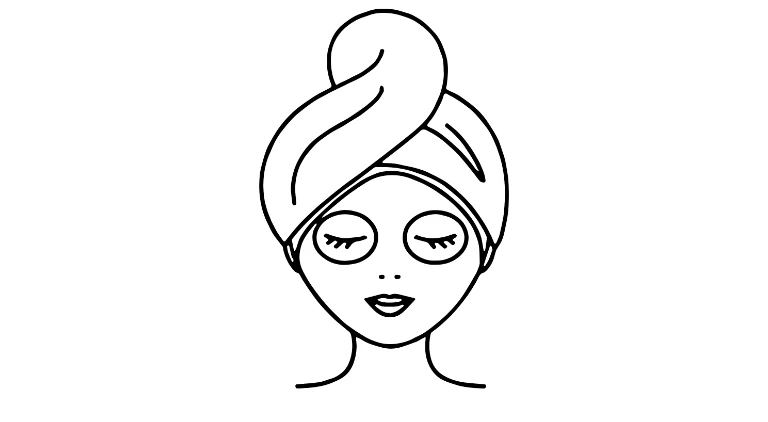 ikona kobiety z ręcznikiem na głowie